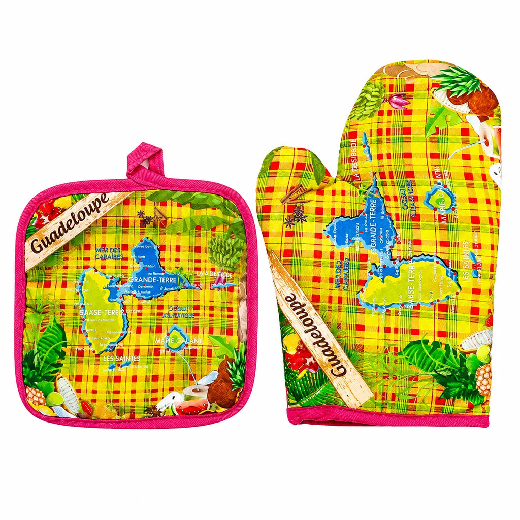 Gant de cuisine et manique Madras