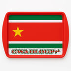 Plateau de service drapeau Guadeloupe 19,5 x 14 x 2 cm