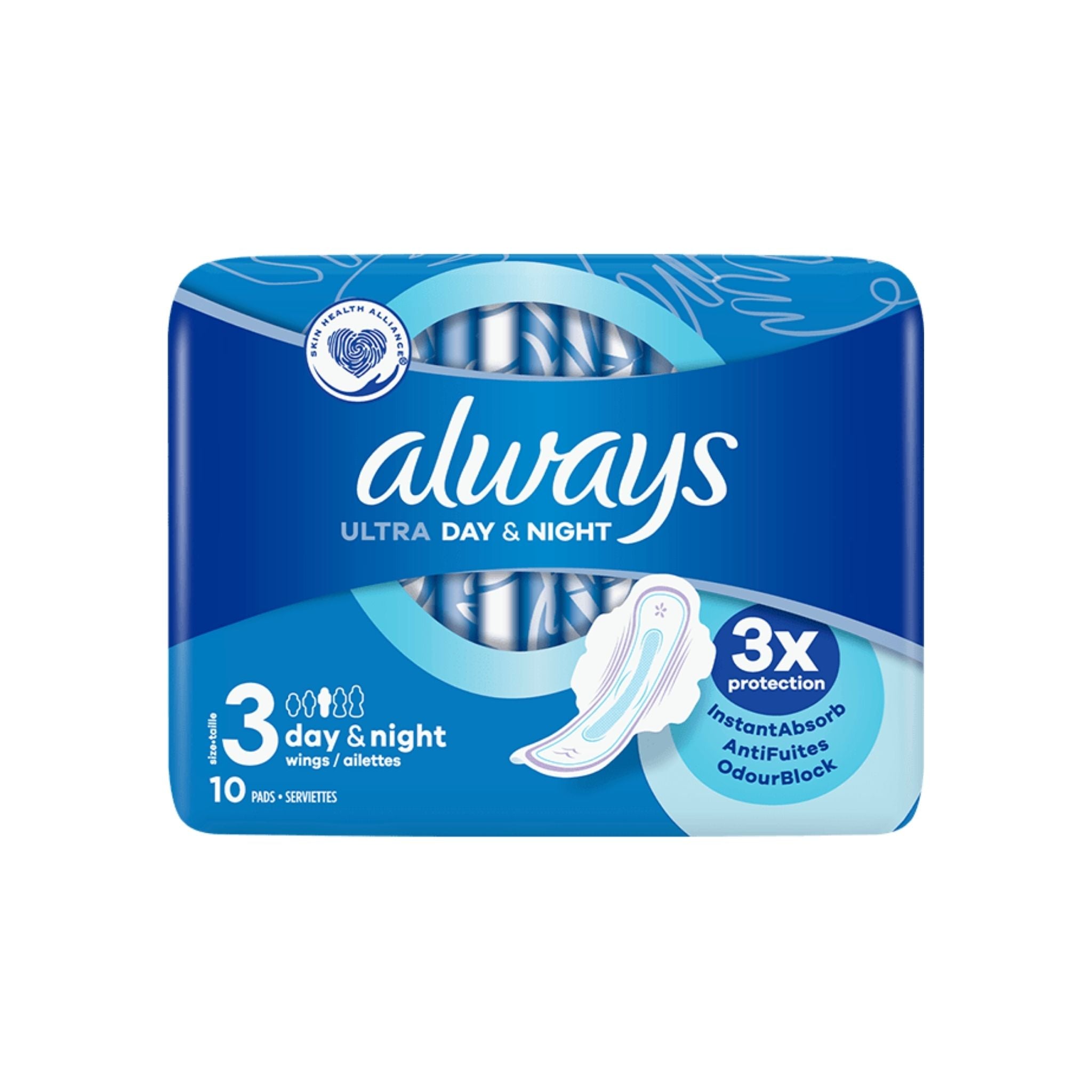 Serviettes hygiéniques Always Ultra Day & Night X10