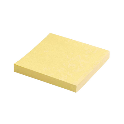Bloc-notes 100 feuilles repositionnable jaune 76X76MM