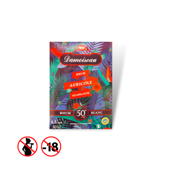 Cubi rhum blanc agricole Damoiseau 4,5L - 50%vol.