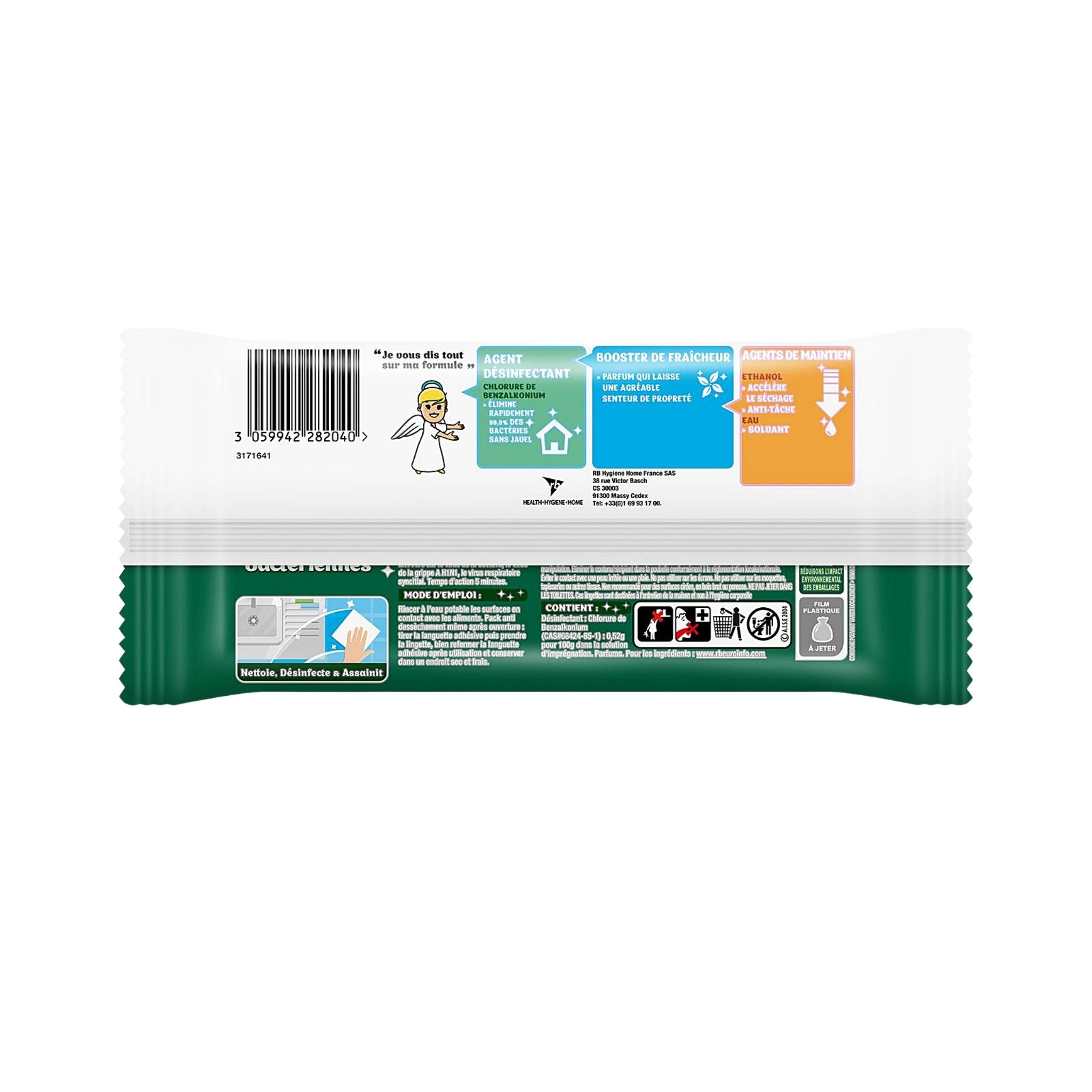 Lingettes Anti-Bactériennes St Marc X40