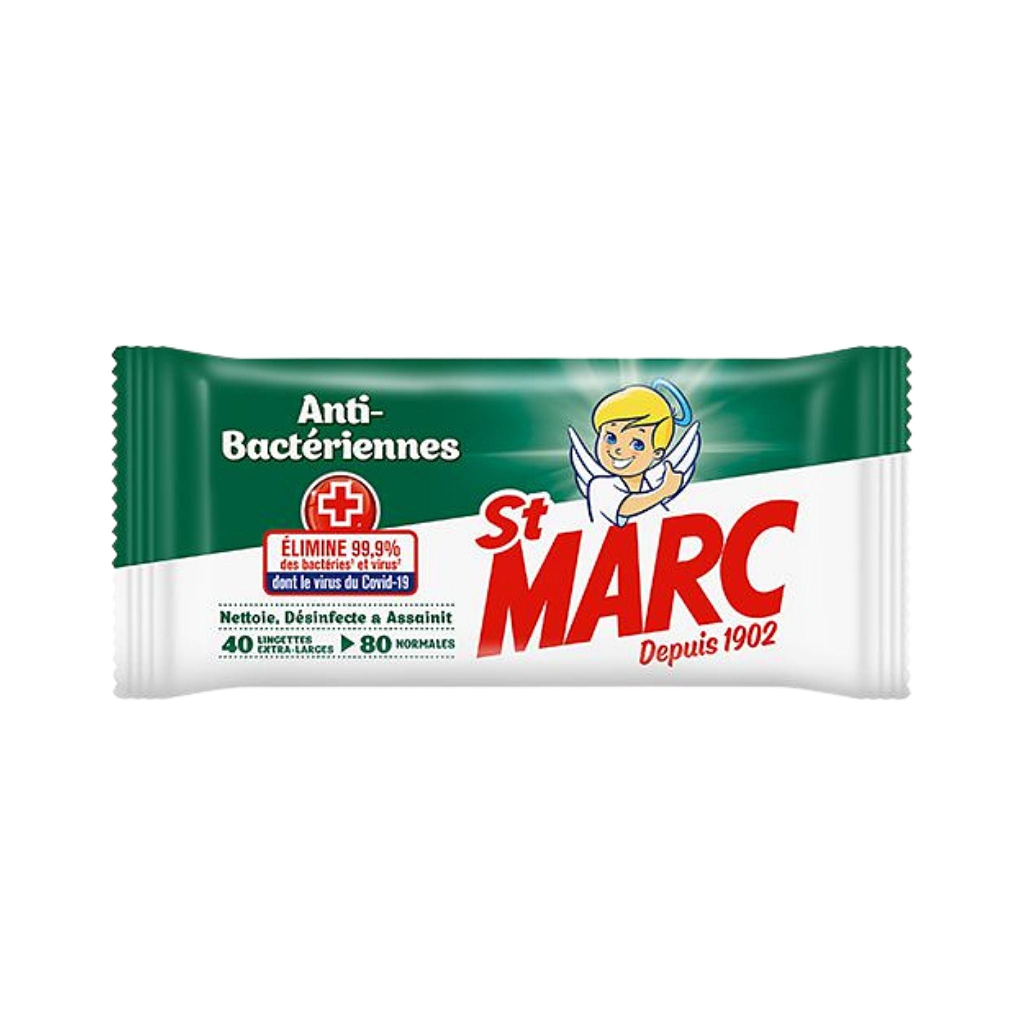 Lingettes Anti-Bactériennes St Marc X40