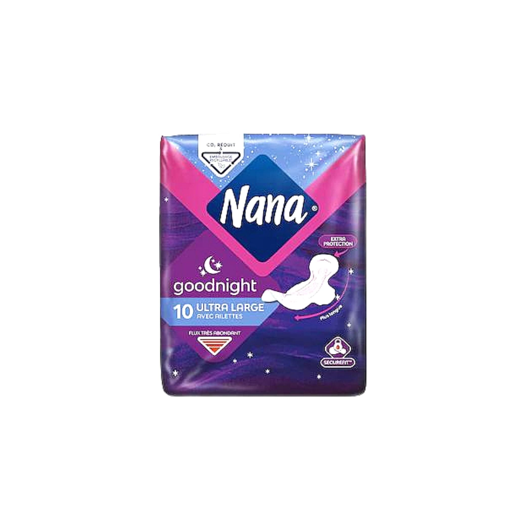 Serviettes hygiéniques Ultra Goodnight Nana X10