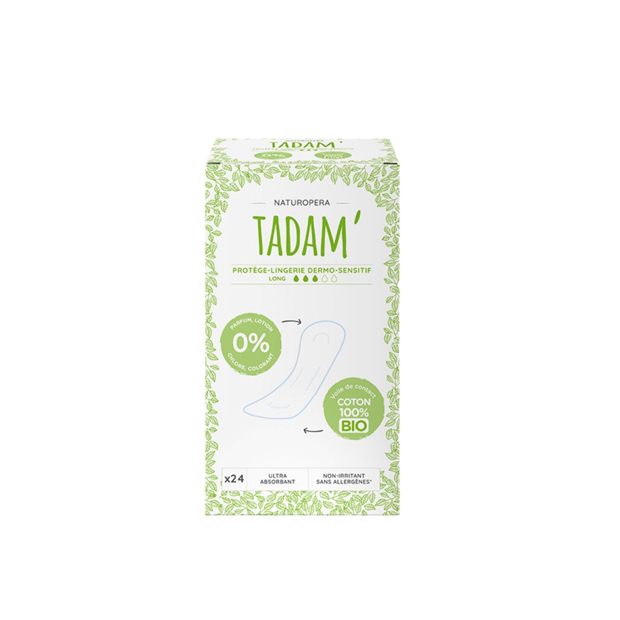 Long Tadam 'X24 Dermo-Sensitive panty liners