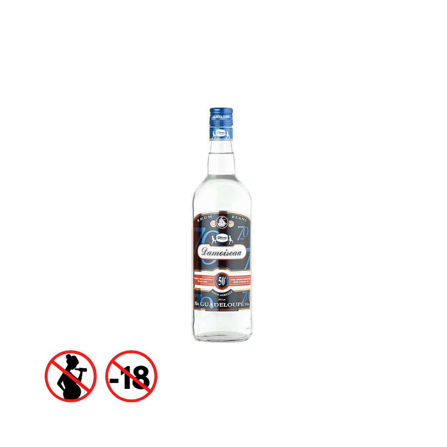 Lot de 3 rhum Blanc Agricole Damoiseau 50cl