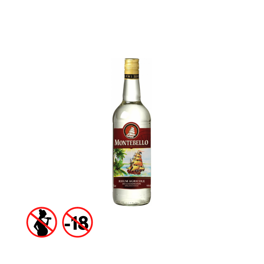 White Agricultural Rum Montebello 50cl