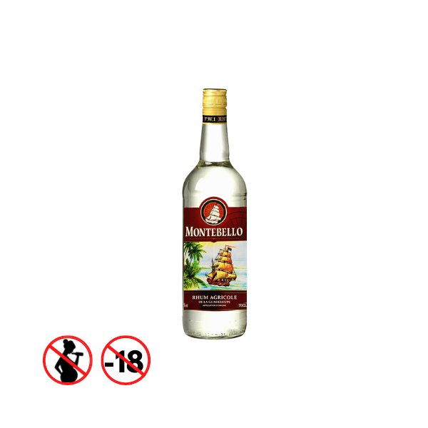 White Agricultural Rum Montebello 50cl